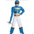 Fantasia Power Rangers Azul Megaforce Músculo Infantil