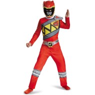 Fantasia Power Rangers Dino Charger Vermelho Clássica Infantil
