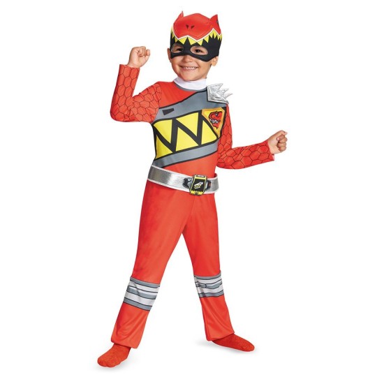 Fantasia Power Rangers Dino Charger Vermelho Infantil Clássica