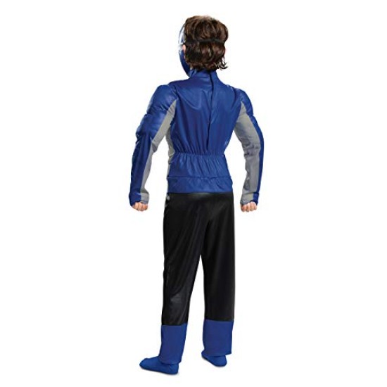 Fantasia Power Rangers Morfador Azul Luxo Infantil