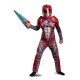 Fantasia Power Rangers Vermelha Filme Músculos Infantil