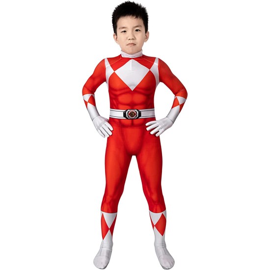 Fantasia Power Rangers Vermelha Infantil Luxo