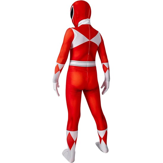 Fantasia Power Rangers Vermelha Infantil Luxo