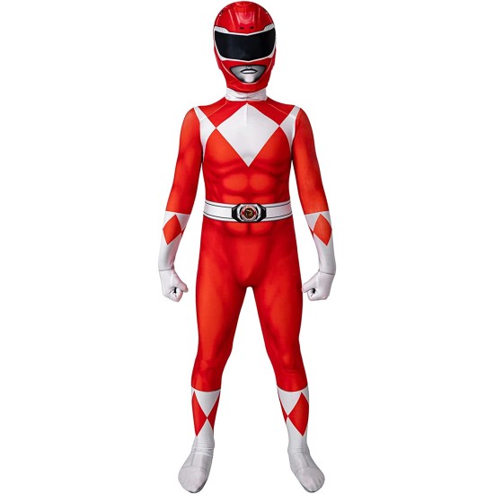 Fantasia Power Rangers Vermelha Infantil Luxo