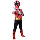 Fantasia Power Rangers Vermelho Luxo Infantil Adolescente