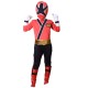 Fantasia Power Rangers Vermelho Luxo Infantil Adolescente