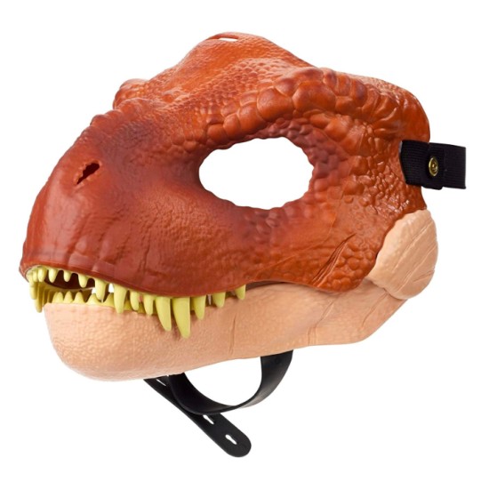 Máscara Jurassic Park Mundo dos Dinossauros TRex Infantil Velociraptor