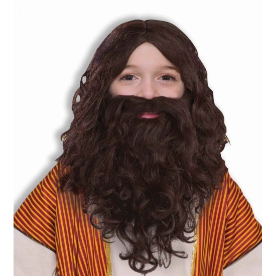 Peruca Barba e Bigode de Jesus Infantil