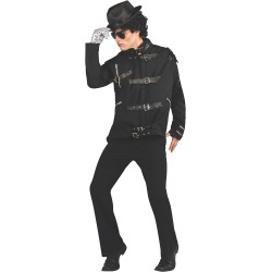 Fantasia Michael Jackson Preta Adulto