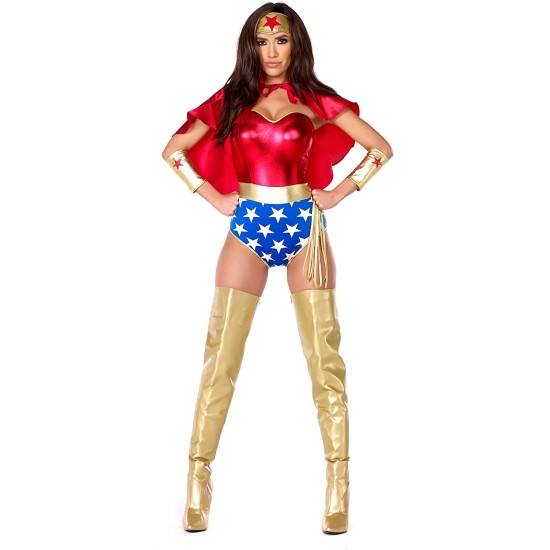 Fantasia Mulher Maravilha Shorts Sexy Adulto