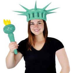 Kit Conjunto Estátua da Liberdade Inflável