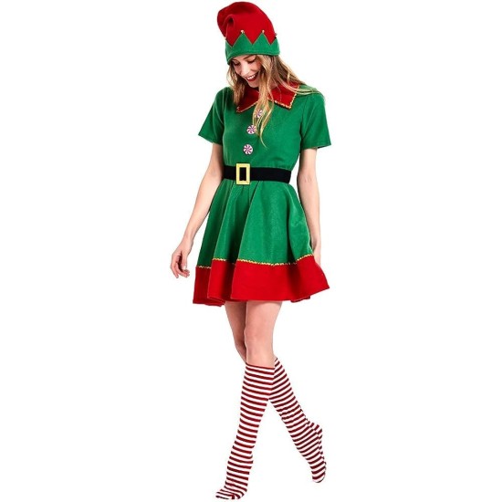 Fantasia Elf Vestido Duende Adulto Extra