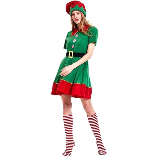 Fantasia Elf Vestido Duende Adulto Extra