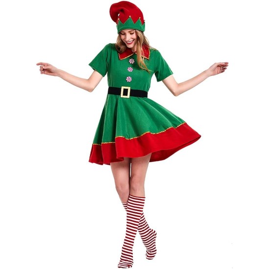 Fantasia Elf Vestido Duende Adulto Extra