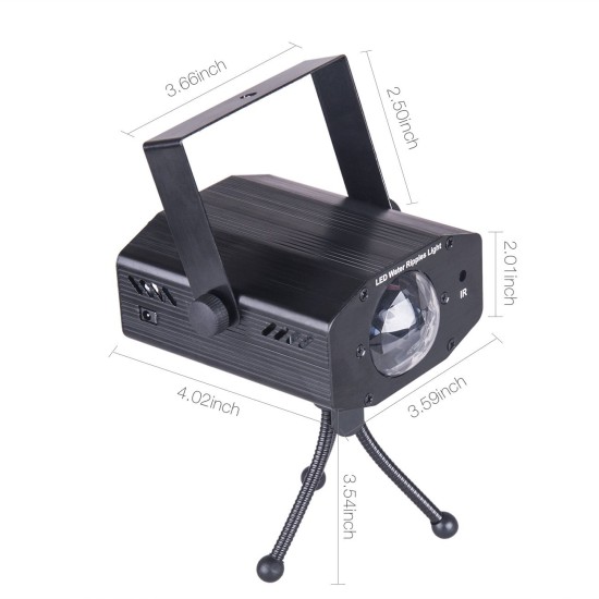 Projetor de Luz Laser LED com 7 cores Iluminação de Ondulações de Água