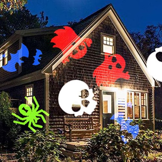 Projetor de Luz Laser Led Festas com 10 Motivos Coloridos