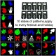 Projetor de Luz Laser Led Festas com 10 Motivos Coloridos