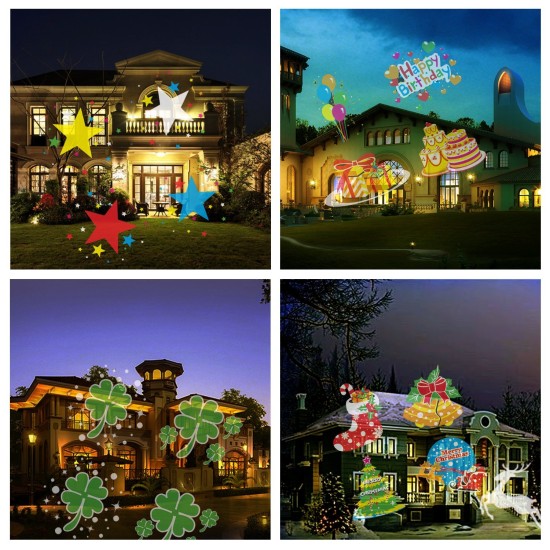 Projetor de Luz Laser Led Festas com 16 Motivos