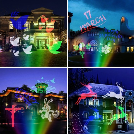 Projetor de Luz Laser Led Festas com 12 Motivos