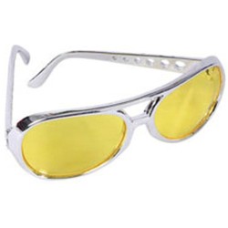 Óculos Elvis Presley Adulto Amarelo