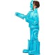 Fantasia de Robô de Luxo Clássica Infantil Azul