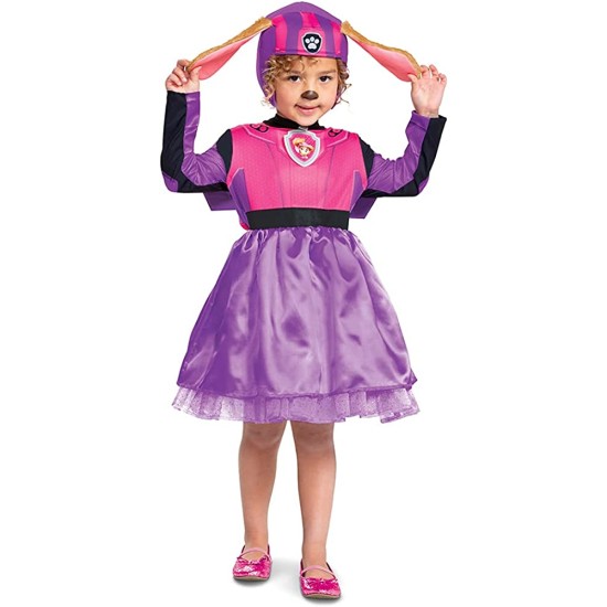 Fantasia Skye Patrulha Canina Paw Patrol Infantil Luxo Nova