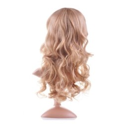Peruca Adulto Loira com Franja Sexy Ondulada Fibra Sintética Natural