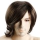 Peruca Adulto Masculina com Fibra Sintética Natural Castanho