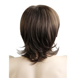 Peruca Adulto Masculina com Fibra Sintética Natural Castanho