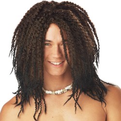 Peruca Adulto Masculina Rastafari California Castanho