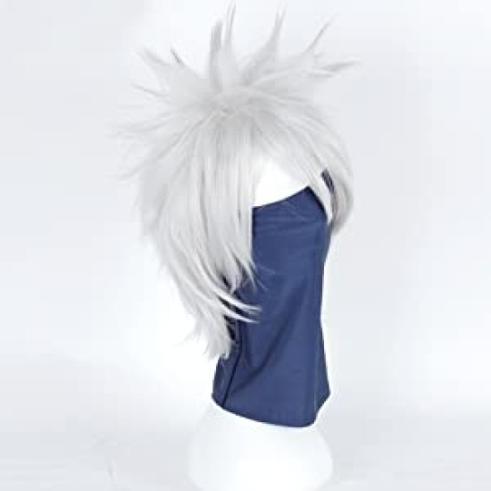 Peruca Naruto Luxo Cosplay Kakashi Hatake