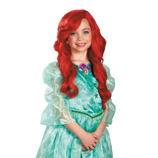 Peruca Pequena Sereia Ariel Infantil Luxo