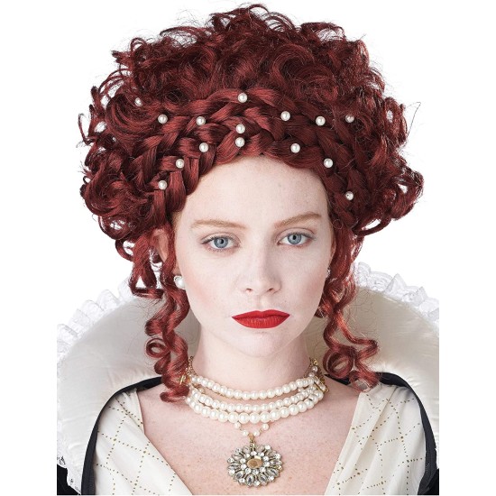 Peruca Rainha Elizabeth Elizabethan Adulto Luxo