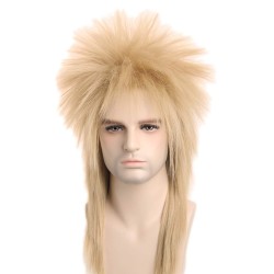 Peruca Rockstsar Loira anos 80 Masculina Luxo
