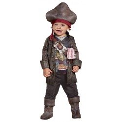 Fantasia Piratas do Caribe Jack Sparrow POTC5 Bebê Luxo