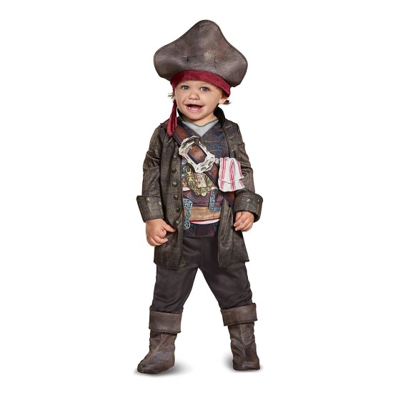 Fantasia Piratas do Caribe Jack Sparrow POTC5 Bebê Luxo