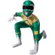 Fantasia Power Rangers Verde Infantil Luxo