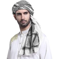 Adorno de Cabeça Árabe Sheik Preto Adulto