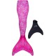 Cauda Sereia Luxo Infantil Rosa