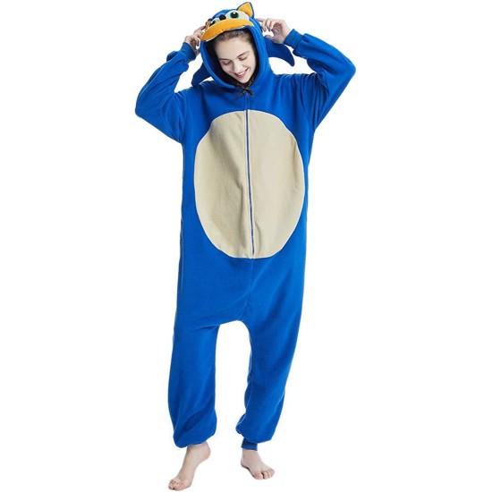 Fantasia Sonic the Hedgehog Luxo Adulto Macacão
