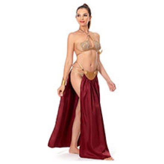 Fantasia Princesa Leia Escrava Star Wars Adulto Sexy Clássica