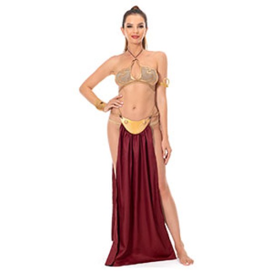 Fantasia Princesa Leia Escrava Star Wars Adulto Sexy Clássica