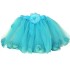 Fantasia Infantil Tutu de Tule Floral Verde Piscina