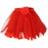 Fantasia Infantil Tutu de Tule Floral Vermelho