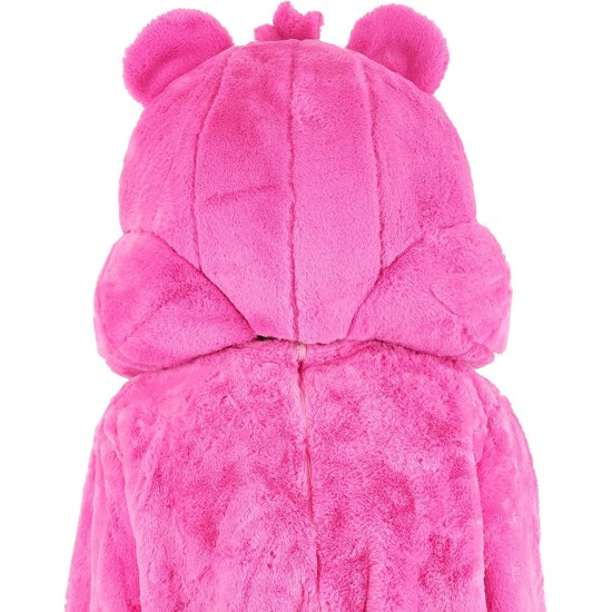 Cabeça Ursinho Carinhoso Rosa Adulto Luxo