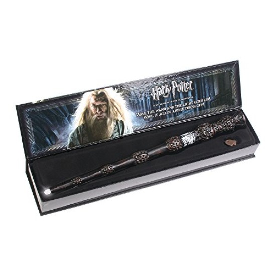 Varinha Harry Potter Dumbledor Luxo com Luz