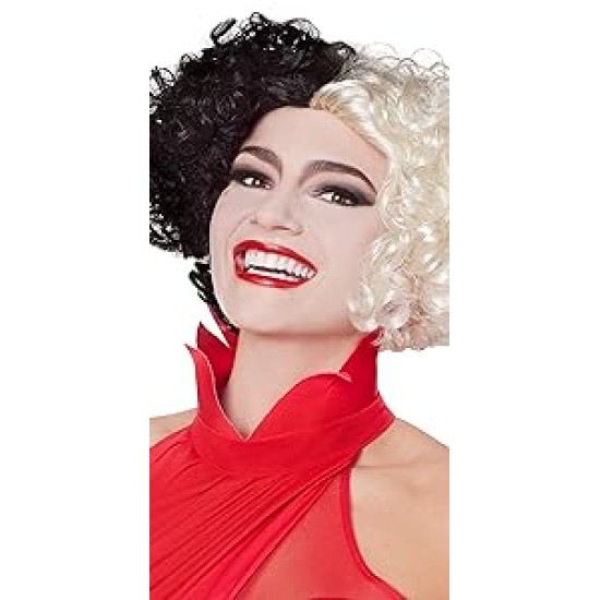 Fantasia Adulto Cruela Longo Vermelho Clássico
