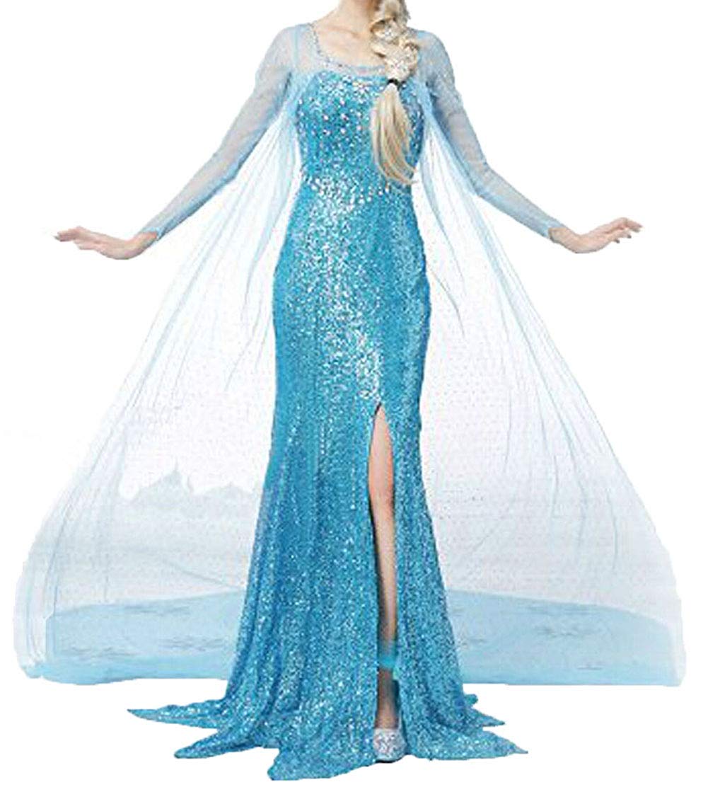 Fantasia Elsa Uma Aventura Congelante Adulto Clássica 0856